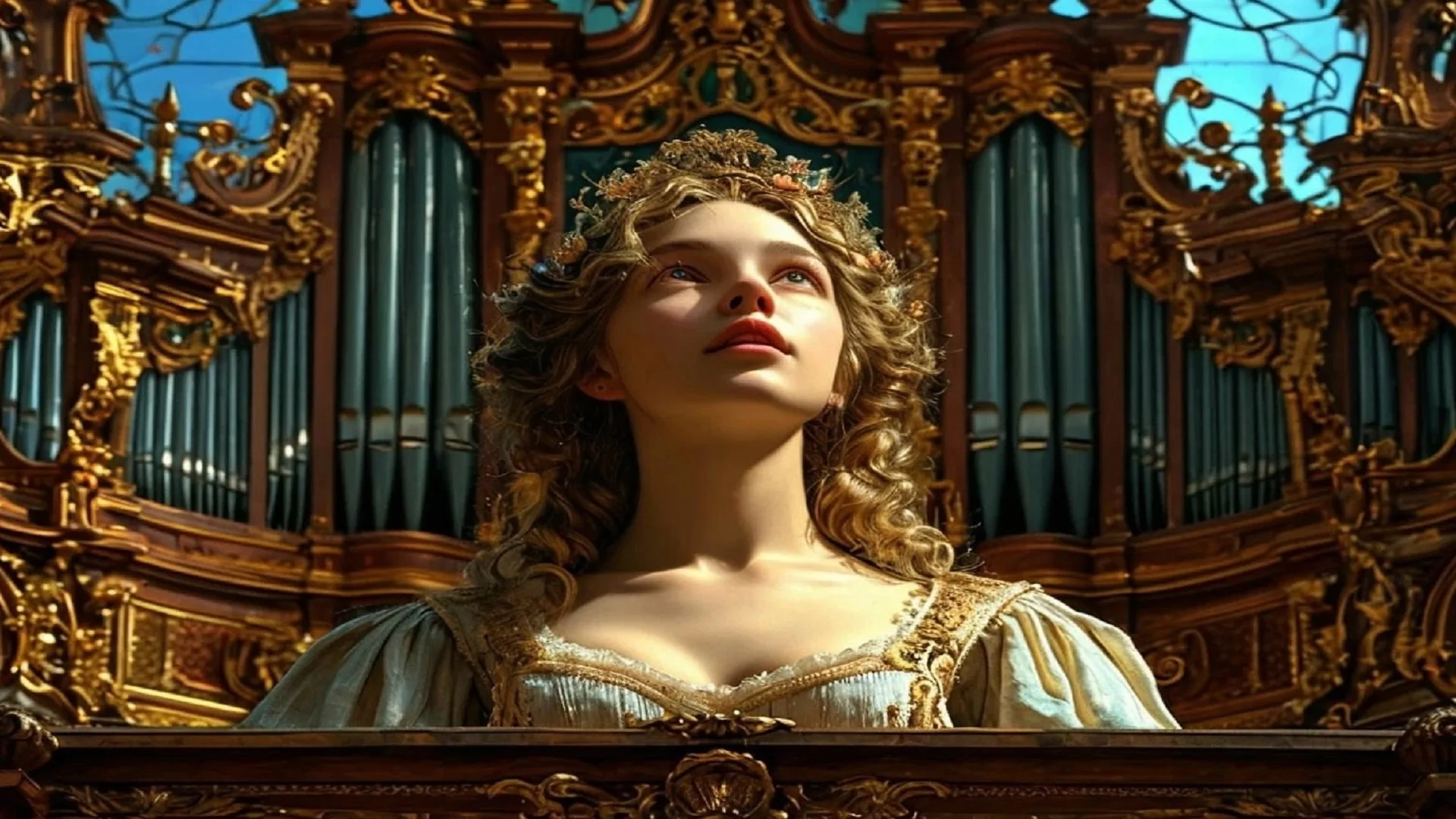 Орган при свечах в готическом соборе. Ave Maria и шедевры